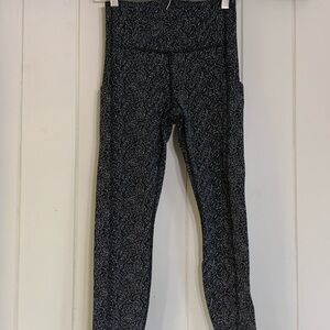 Athleta Black and White Textured Tights